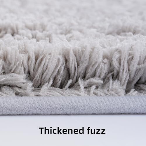 3 Pieces Luxury Bathroom Rug Set with U-Shaped Toilet Rug, Non-Slip Rubber Bottom, Thick Microfiber Fluffy Plush, Water absorption, Quick Dry, Ultra Soft, Bath Mats for Bathroom, Tub(Light Grey) - color: Light Grey