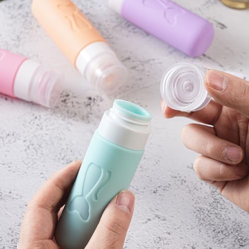 Zafit TSA Approved 3oz Leakproof Travel Bottles for Toiletries, Refillable Containers for Shampoo Conditioner Lotion Body Wash(Multicolored C) - color: Multicolored C