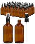 KEYWING 35 Pack Small Amber Glass Spray Bottles for Essential Oils, 4oz Empty Fine Mist Mini Spray Bottles, Refillable Containers for Hair, Travel, Plants, Cleaning, Skin Care - size: 4oz