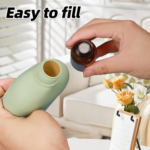 ASEVAT 8.8oz Travel Bottle with Flip Cap, Leak Proof Squeeze Bottles, Refillable Plastic Travel Containers for Creams, Lotion, Foundation, Shampoo, Conditioner - color: Green+Blue, size: 8.8oz