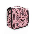 MNSRUU Hanging Toiletry Bag Black Gothic Moon Spider Webs and Bats Travel Makeup bag for Toiletries Portable Travel Toiletry Organizer Cosmetic Bags with Hanging Hook - color: Bats I8897