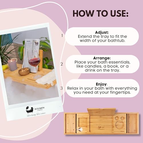 Eco Bath London Luxury Eco-Friendly Bamboo Bath Tray