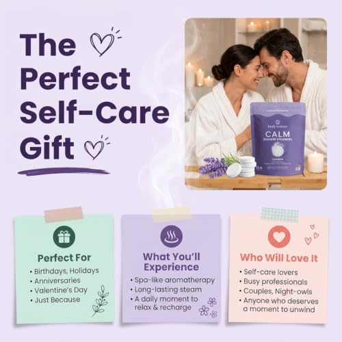 Body Restore Shower Steamers Aromatherapy 15 Pack – Fathers Day Gift for Dad, Luxury Spa Gifts for Men, Relaxation Stress Relief Self Care – Premium Lavender Essential Oil Tablets - color: Lavender 15 Pack