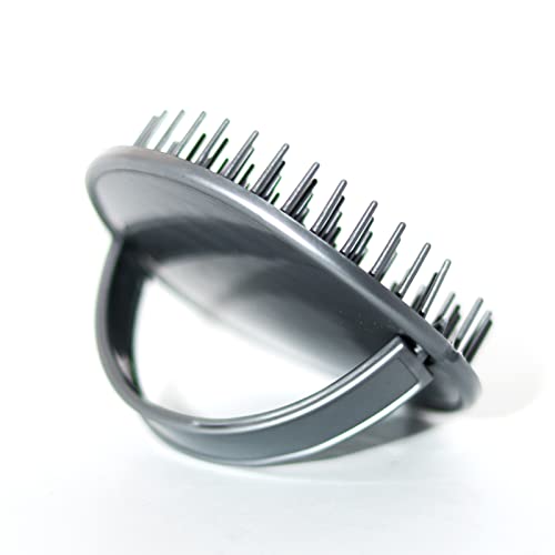 2pcs Scalp Massager Shampoo Brush for Dandruff Removal and Hair Growth, Shower Washing Hair Scrub Brush Tool for Women Men Pet (Black & Grey)
