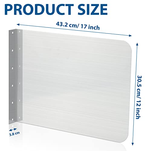 Therwen 2 Pcs Stainless Steel Side Splash Guard for Kitchen Sink 17 x 12 Inch Wall Mount Guard with Screws Commercial Restaurant Bar Hand Wash Sink and Compartment Prep Splash Protector Supply - size: 17 x 12 Inch