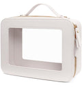 LETGO Clear Makeup Bags - TSA Approved Toiletry Bags with Zipper, Makeup Organizer for Carry-on Travel Essentials, Cosmetic Bags for Women & Men (Large White) - color: White, style: Large