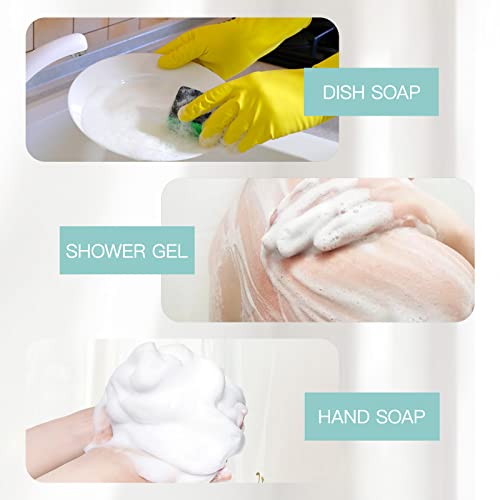 Travel Foam Pump Bottle - 2oz Small Size Foaming Hand Soap Dispenser - Mini Portable Mousse Lash Shampoo Kit Container for Hair - Empty Leak Proof Plastic White&Green Foamer 3Pack - color: White and Green