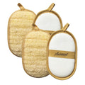 Natural Loofah Exfoliating Body Scrubber – Natural Loofah Sponge Exfoliates Face & Body for Healthier Skin – 2-Sided Loofas for Men & Women – Body Wash Shower Scrubber Luffa(Pack of 2) - size: 1 Count (Pack of 2)