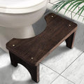 AZEN Wood Toilet Stool Squat Adult, Poop Stool for Bathroom Adults, Portable Toilet Potty Stools for Adults, 7 Inch Height - color: Black (1 Pack)