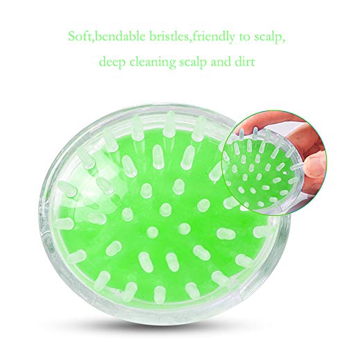 Manual Scalp Massagers Brush,Scalp Massaging Shampoo Brush SCMPUI01GN Green