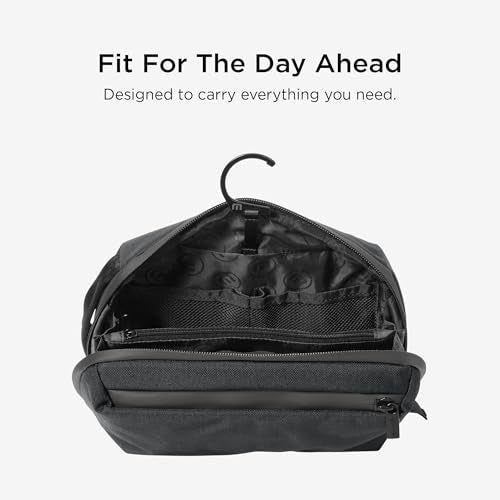 TravisMathew Approach Water-Resistant Travel Toiletry Bag with Hook, Black - color: Black