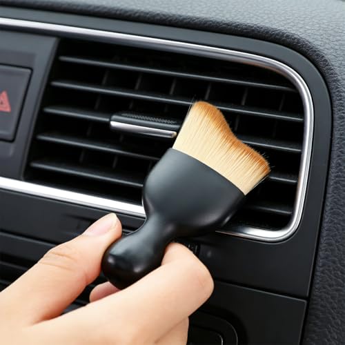 9PCS Car Detailing Brush Kit, Includes 5 Soft No Scratch Detail and 2 Air Vent & 2 Wire Brush, Multi-Use Automotive Interior Detailing Duster Tool Kit, Universal for Most Vehicles - size: 9 PCS