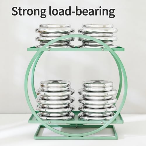 Perfume Organizer for Dresser, 2-Tier Bathroom Counter Organizers, Elegant Round Makeup Organizer for Vanity, Bathroom Organizer Countertop Shelf, Perfume Tray Skincare Storage (Green) - color: Green
