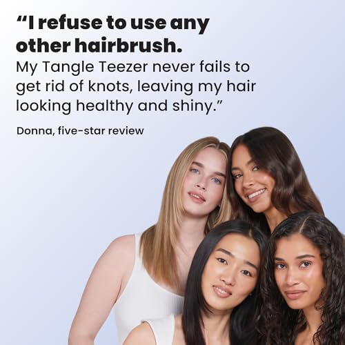 Tangle Teezer Ultimate Detangler Brush, Straight to Wavy, Sweet Lavender | Patented two-tier, regular-flex teeth reduce breakage & split ends on wet or dry hair; Shower-friendly hairbrush for all ages - color: Sweet Lavender
