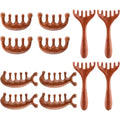 LemonRoad 12 Pack Wooden Scalp Massager Natural Sandalwood Wide Tooth Combs Wooden Head Scalp Massage Combs Bulk for Hair Growth Hair Care(Sea Lion&Classic&Antler) - style: Sea Lion&classic&antler