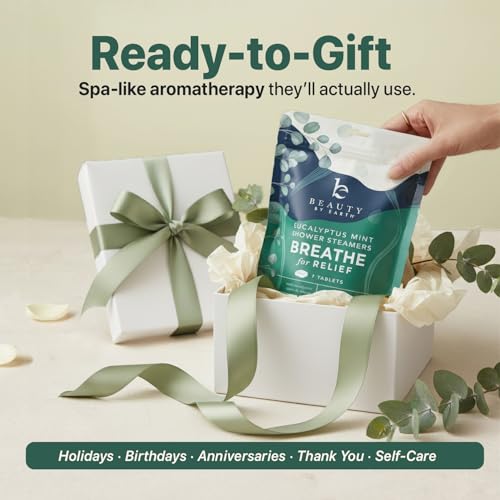 Shower Steamers Aromatherapy - USA Made with Natural Ingredients & Eucalyptus Essential Oil, Large Shower Bombs, Relaxation Spa Gifts for Women & Men, Unique Self Care Gifts - size: 14 Count (Pack of 1)