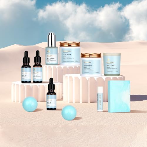 Gifts for Women & Men, Birthday Gifts, 30pcs Ylang Spa Gifts Basket Set for Women, Face Skin Care Gift Set, Bath & Body Gifts Basket Set, Birthday, Christmas, Anniversary, Fathers Day, Mom, Dad
