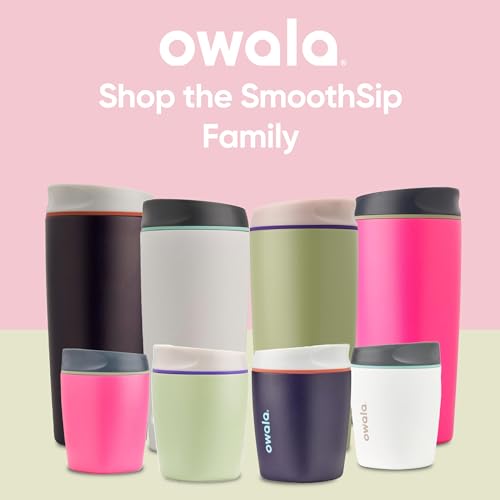 Owala SmoothSip Insulated Stainless Steel Coffee Tumbler, Reusable Iced Coffee Cup, Hot Coffee Travel Mug, Perfect for Cappuccino, BPA Free, 10 oz, Telescope Tales - color: Telescope Tales, size: 10 Ounces