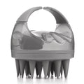 2-in-1 Scalp Massager with Shampoo Dispenser - Durable Head Scrubber for Deep Cleansing and Hair Growth, Non-Slip Exfoliating Brush for Dandruff Removal, Handheld Silicone Hair Brush - (Grey) - color: Grey
