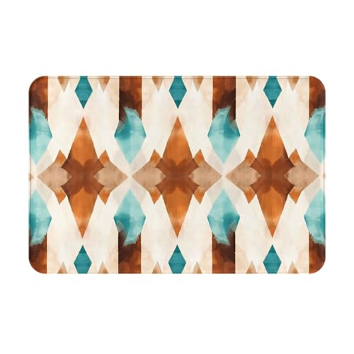 Bath Mat Cowhide Print Western Quick Dry Bathroom Rugs Non Slip Absorbent Shower Flannel Rug Floor Mat for Bathroom,Bathtub,Sink,Bedroom,16"X24" - color: Cay20