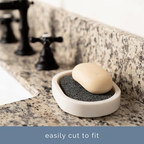 S&T INC. Bar Soap Holder for Kitchen, Bathroom, and Soap Dish, 4 Pack, Dark Grey, 2.9 inches by 4.4 inches - color: Grey, size: 4 Pack