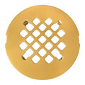 4 ¼” Polished Gold Snap-in Shower Drain Cover - Polished Brass Replacement - 4.25" OD Shower Drain Strainer - Easy Install - Premium Round Shower Drain Cover - Solid Brass Construction - color: Gold