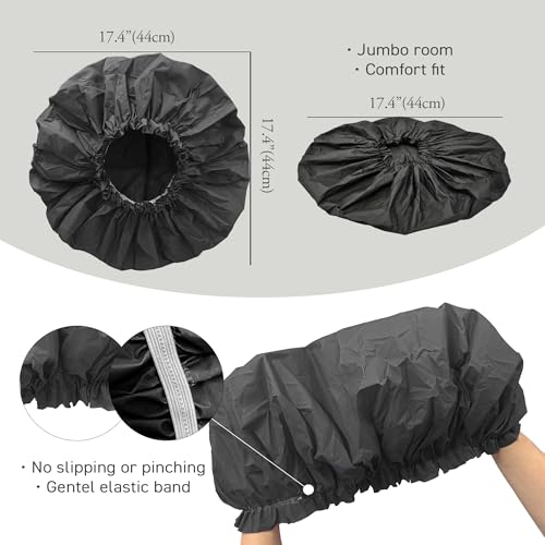 DONNA Super Jumbo Shower Cap – Comfortable Elastic Band, 100% Waterproof Hair Cap for Long Hair, Braids & Thick Styles, Reusable Big Shower Cap for Women, Keeps Hair Dry & Protected, PINK - color: PINK