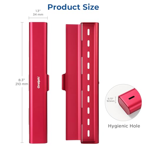 Aluminum Toothbrush Travel Case, Portable Travel Toothbrush Holder, Durable Manual Toothbrush Box Container for Traveling, Bathroom, Camping, Business Trip-Red - color: Red, size: 1 Pack (Standard)