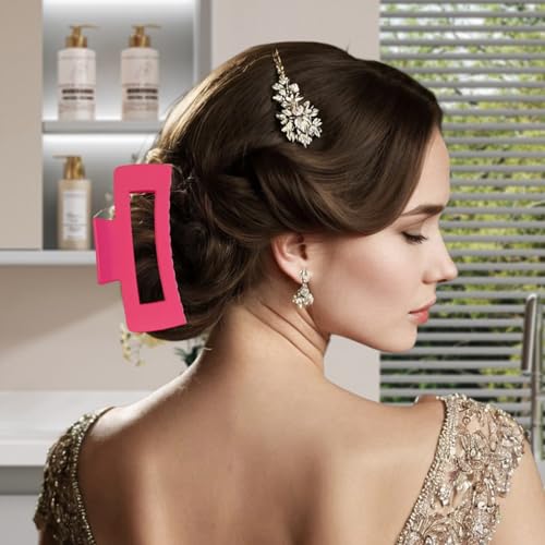 7 Pcs Spa Set, Facial Headband and Wristband Set, Skincare Accessories, College Style Girl Idea Gifts, Hair Accessories for Women and Girls（Hot Pink） - color: Hot Pink