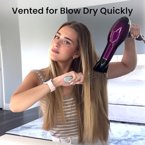 AIMIKE Hemp-Relax Detangler Hair Brush, Eco-Friendly Detangling Brush for Wavy Straight Hair, Vented Hairbrush w/Soft Bristles, Glide Through Tangles with Ease for Women, Kids, Wet & Dry Hair - color: Green
