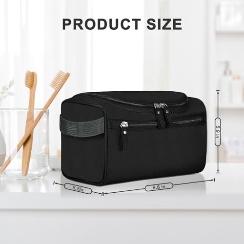 Hanging Toiletry Bag for Women and Men Traveling Makeup Large Capacity Cosmetics Portable Dopp Kit Storage Organizer Bag with Hanging Hook for Toiletries Brushes Shaving Tools (Black) - color: Black