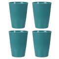 uxcell 4 Pcs Simple Toothbrush Cup, 3.3 x 3.3 x 4.2 Dishwasher Safe Bathroom Tumbler Reusable Plastic Cup Set for Storing Toothpaste Combs, Dark Green - color: Dark Green