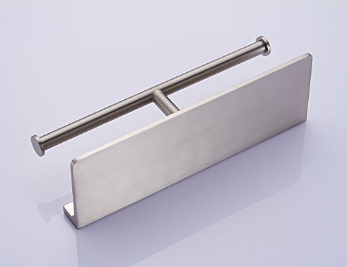 Toilet Paper Holder,Brushed Nickel Double Toilet Paper Roll Holder with Storage Shelf,Wall Mount Brass Toliet Tissue Dispenser for Home and Hotel Bathrooms - color: Brushed Nickel
