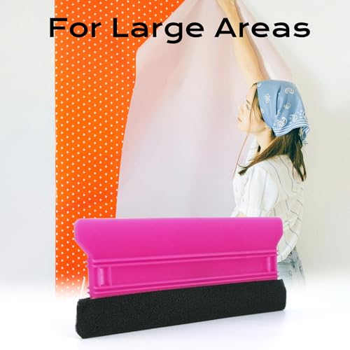 6 Pack Vinyl Wrap Squeegee Set - 8.3” & 3.9” Felt Edge Scrapers for Car Window Tint, Adhesive Vinyl, Decals, Wallpaper, Auto Wrap, and Craft Projects | Perfect for Smooth, Bubble-Free Application - color: Purple Blue