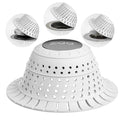 zaa Bathtub Drain Hair Catcher, Premium Silicone Collapsible 1 Pack Drain Protector for Pop-Up and Regular Drains of Shower, Tub, Bathroom, Sink, Light Gray - color: Light Gray