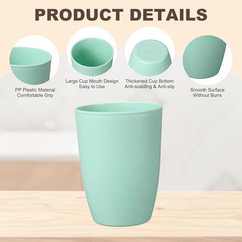 uxcell 2 Pcs Simple Toothbrush Cup, 3 x 3 x 4.1 Inch Bathroom Tumbler Reusable Plastic Cup Set for Storing Toothpaste Toothbrushes Combs Water Beverages, Light Green - color: Light Green
