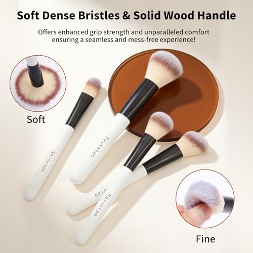 Makeup Brushes, Quality Make Up Brushes 28Pcs Makeup Brushes Set Professional, Beginner Make-up Sets With Case, Soft Brush Kits Sponges Masks Spatula,Travel-Friendly Women Girls Gift Sets - color: Panda White