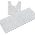 LuxUrux 2-Piece Bathroom Rug Set – Plush Chenille Runner & U-Shaped Toilet Mat, Soft, Absorbent & Non-Slip Design (20x20 U & 27x47 inches, White) - color: White, size: 2 Piece Set - X Large