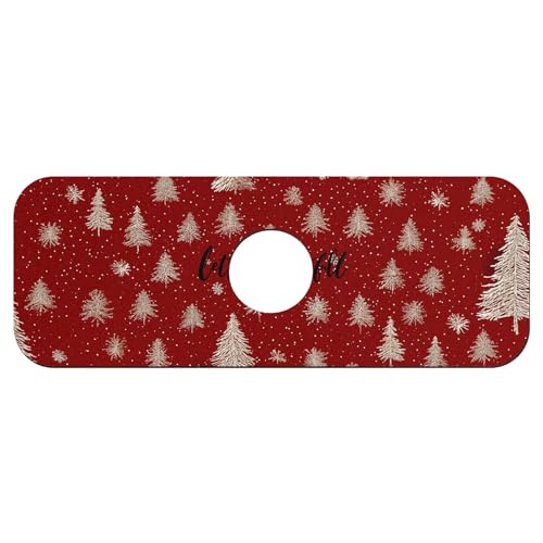 Faucet Fast Absorbent Pad - Christmas Tree And Snowflake , Suitable For Kitchen, Bathroom, Island And Other Scenes - color: Christmas Tree and Snowflake