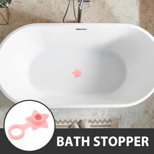 3pcs Silicone Bathtub Drain Stoppers with Star Pattern, General Tub Hair Stopper for 2.9-3cm Basin Hole, Leak-Proof Bath Plug Set for Residential and Commercial Bathrooms