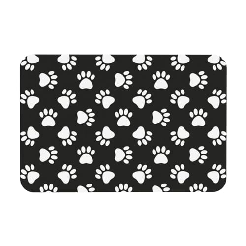 Cute Dog Animal Paws Bath Mat Rugs 15.7x23.6 in, Diatomaceous Earth Bathroom Rug Fit Under Door Rubber Non-Slip Absorbent Bathroom Mat for Bathroom Kitchen Floor, Tub and Shower Sink - color: Dog Paws