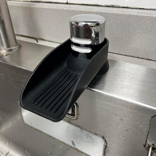Air Gap Cover Water Ramp Silicone Splash Guard (Black) - color: Black