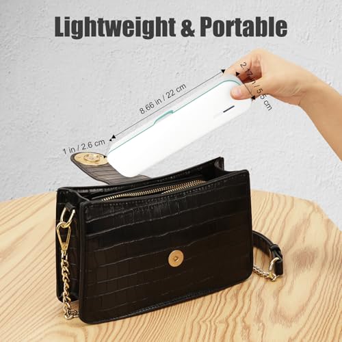 UV Toothbrush Sanitizer and Holder, Portable Travel Case and Cover, Toothbrush Cleaner Powered by AA Battery or USB-C, Fits Most Brushes - color: White-Green