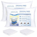 Mediflow Fiber: The First & Original Water Pillow, clinically Proven to Reduce Neck Pain & Improve Sleep. Therapeutic, Ideal for People Looking for Proper Neck Support - size: Value Pack – With Pillow Protectors