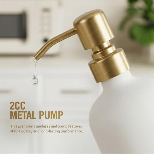 MOMEEMO Shampoo and Conditioner Dispenser Set with Tray, Refillable Shampoo Conditioner Body Wash Dispenser for Shower, Empty Shampoo Bottles with Pump, Bathroom Shower Soap Dispenser Set (Gold) - color: White Gold