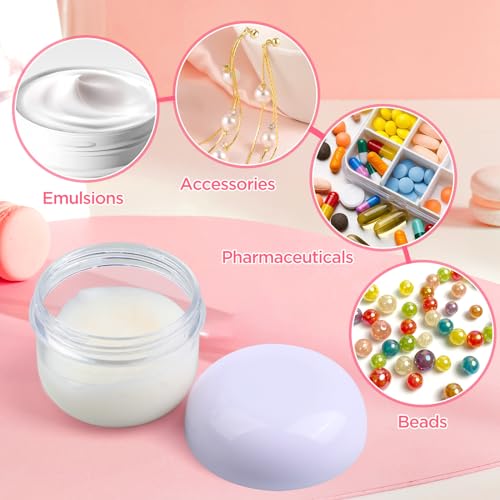 10 Pieces 20ml Travel Jars for Creams Leak Proof Mini Travel Containers with Lids Small Jar for Lip Balm Toiletries Cosmetic Makeup Bottles with Labels Plastic - color: 20ml