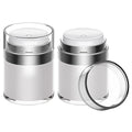 Airless Pump Jar, 1 oz Airless Pump Bottles, Travel Lotion Container – Vacuum Dispenser for Cream – Leak-Proof TSA-Friendly Design Keeps Cream Fresh – Multi-Purpose for Lotion, Sunscreen (2 Pack) - color: 1 oz