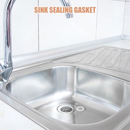 10Pcs Silicone Bathtub Drain Plug Gaskets Universal Sink Seal Rings Basin Washer Leakproof Bathroom Plumbing Accessories 1.49In