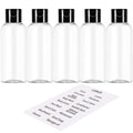 DNSEN 5 Pack 3.4 oz Travel Size Bottles for Toiletries TSA Approved Leak Proof Empty Refillable Liquid Containers with Labels