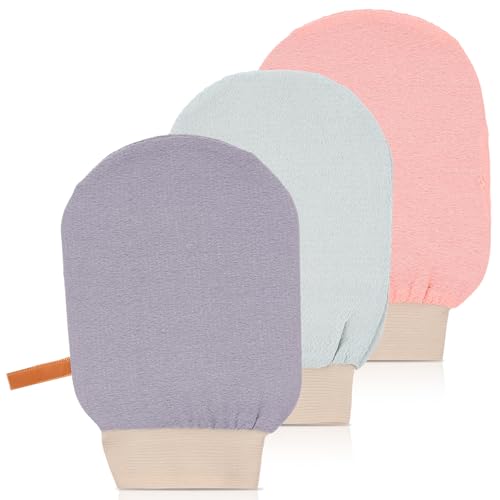 3PCS Exfoliating Mitt for Body Exfoliating Gloves for Shower Body Scrub Glove Exfoliating-Body Scrubbe for Bath Shower Spa Massage and Body-Scrubs Dead Skin Women Men